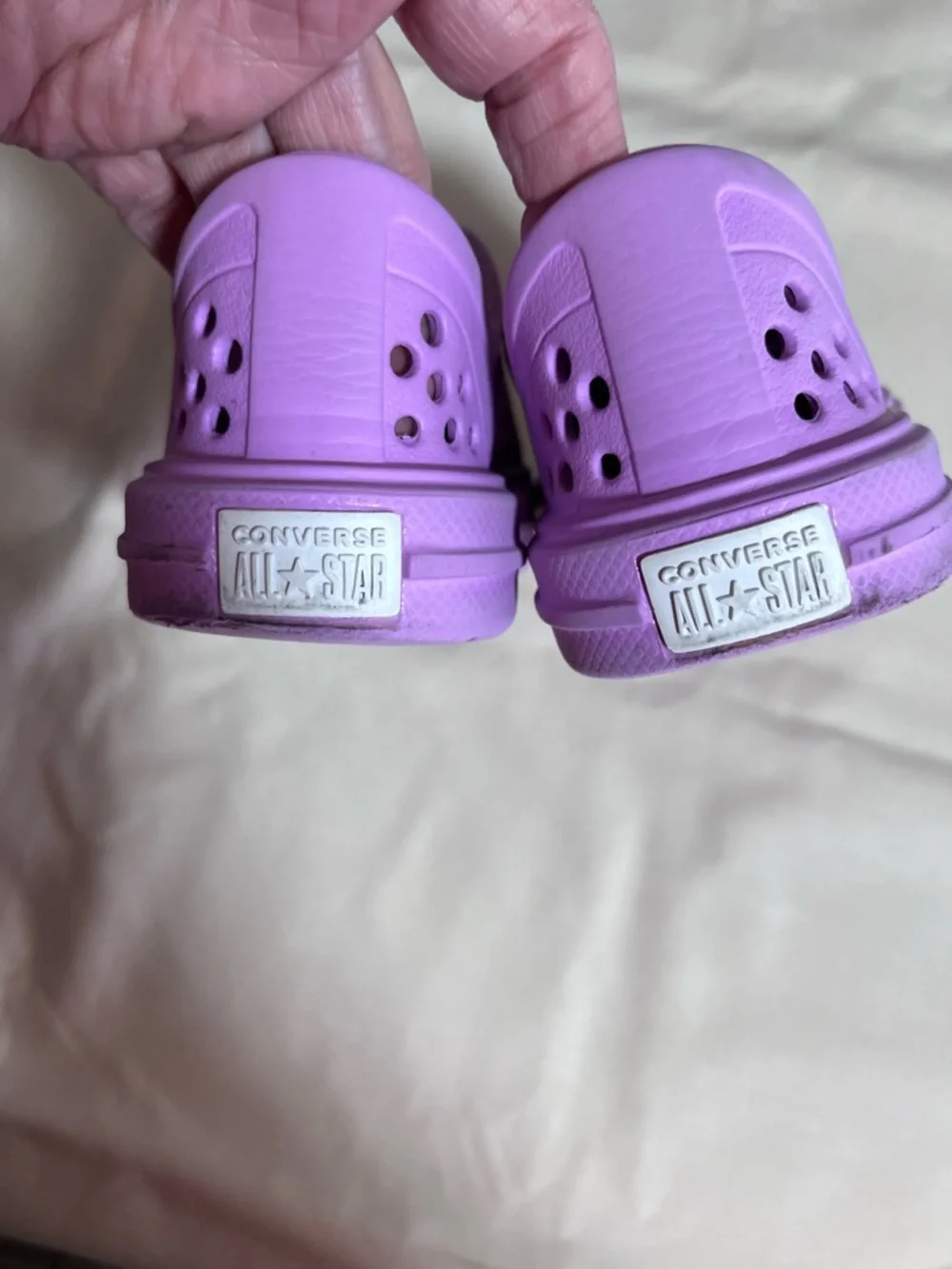 Converse All Stars Kids Lilac Slip-On Water Shoes with White Toe Cap